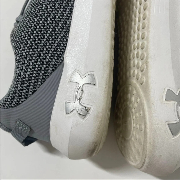 Under Armour Womens Ripple Metallic Grey Sneakers Size 9.5 - Picture 6 of 10